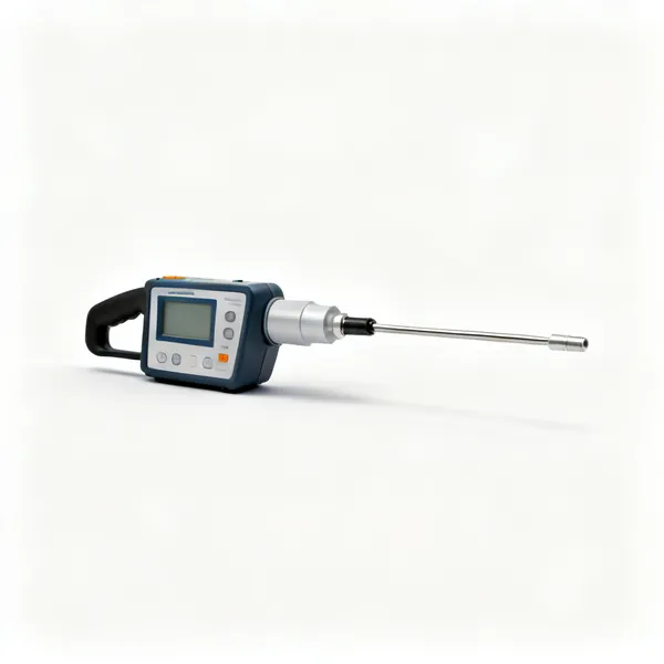 A flue gas combustion analyser with a probe