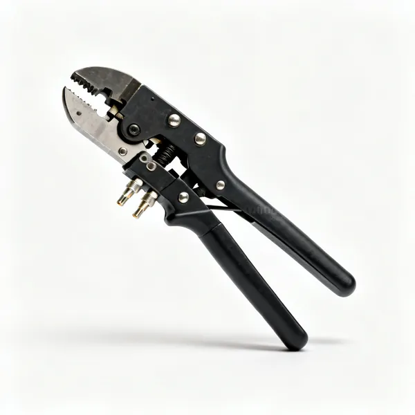 A ratchet crimping tool with terminals