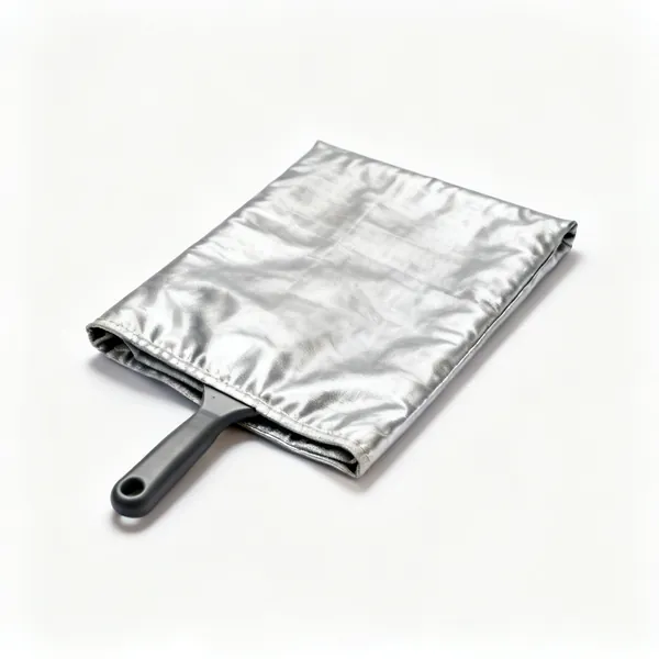 A fireproof brazing heat shield blanket