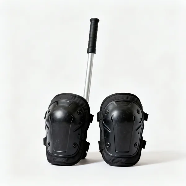 A pair of work knee pads
