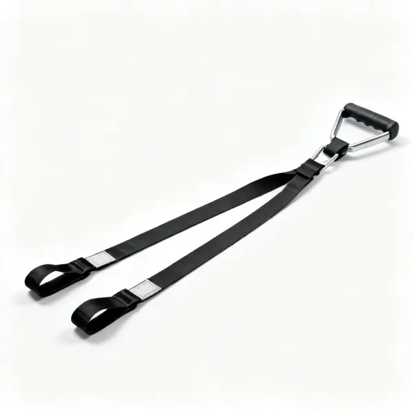 A pair of lifting straps for two person carrying