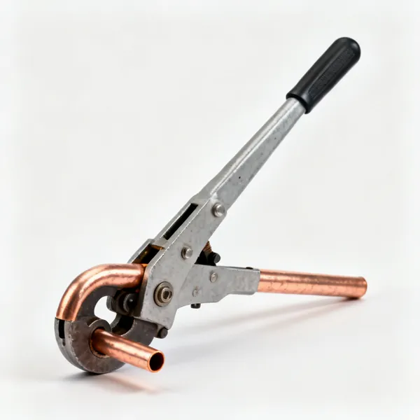 A lever type copper tube bender
