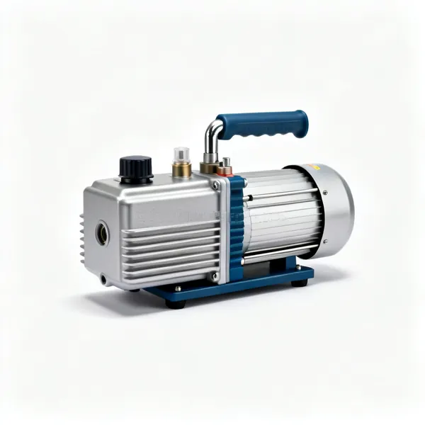 A two stage refrigeration vacuum pump
