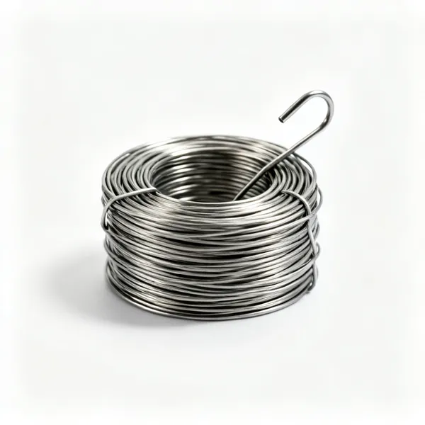 A coil of iron binding wire