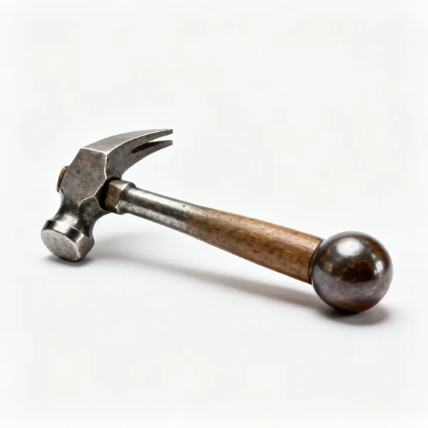 A jewellers chasing hammer with a bulbous handle