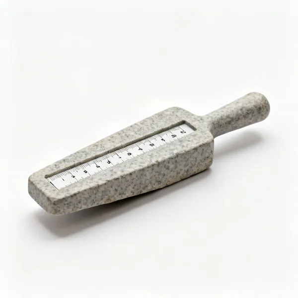 Stone gauge: A stone measuring gauge with a scale