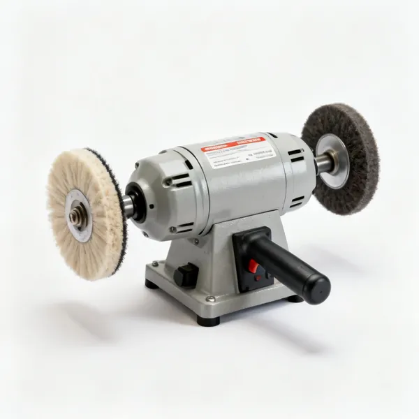 Bench polisher: A bench polishing motor with buffing wheels