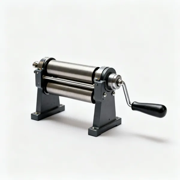 A jewellers rolling mill with rollers and handle