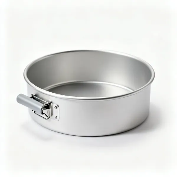 A round springform cake tin with a clip on the side