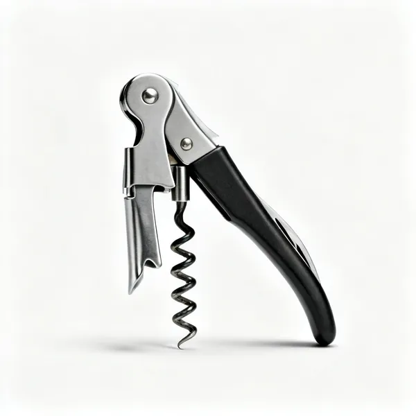 A waiter's friend corkscrew with a folding lever and worm