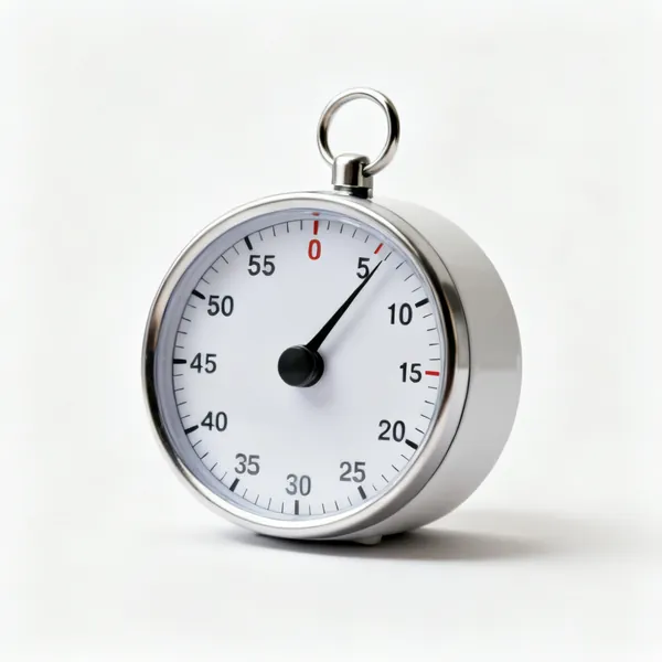 A simple round mechanical kitchen timer