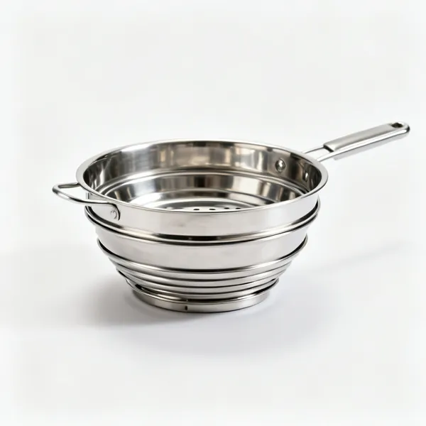 Steamer insert: A collapsible stainless steel steamer basket insert