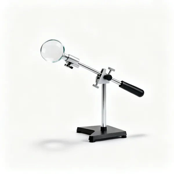 Boss & clamp: A laboratory boss head and clamp on a stand