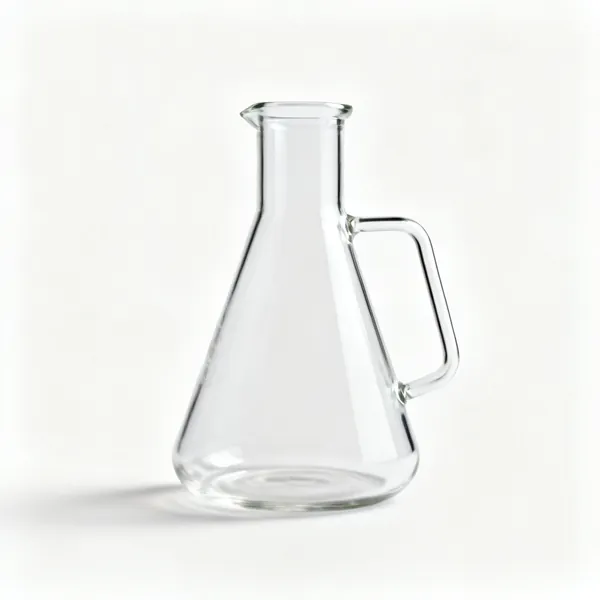 Conical flask: A glass conical Erlenmeyer flask