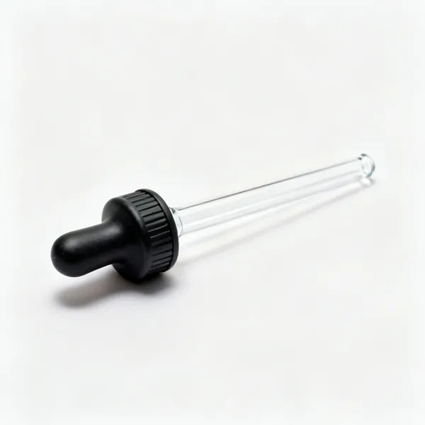 Delivery tube & bung: A rubber bung with a glass delivery tube