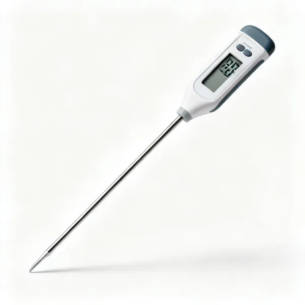 Digital thermometer: A digital laboratory thermometer with a probe