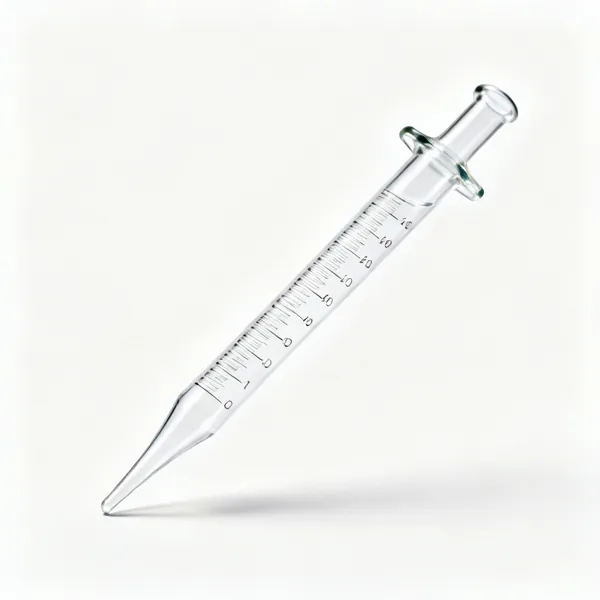Graduated pipette: A graduated glass laboratory pipette