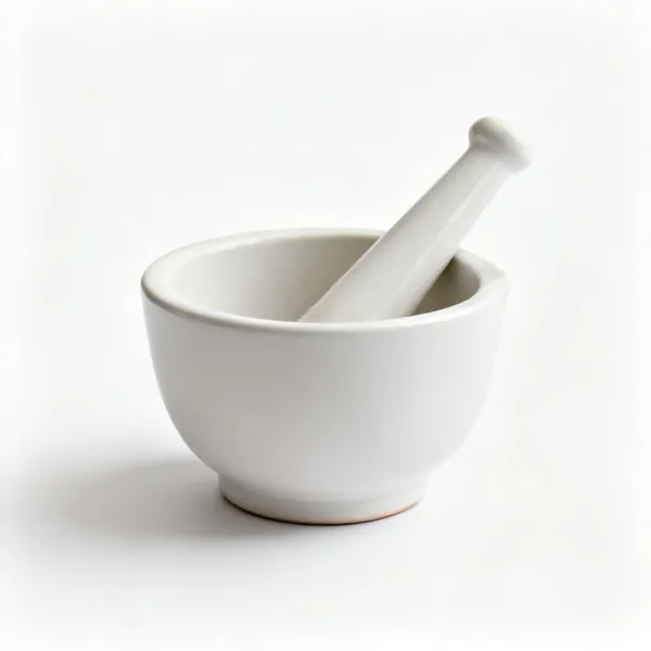 Mortar & pestle: A porcelain mortar and pestle