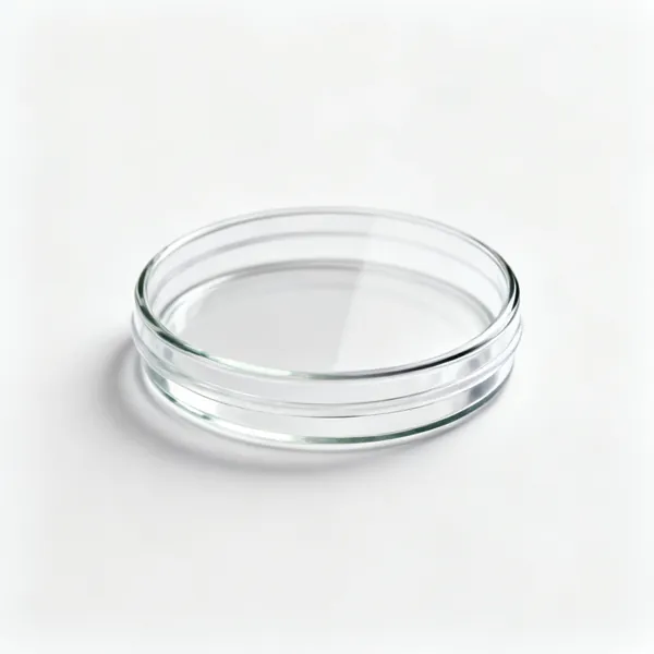 A glass petri dish with a lid