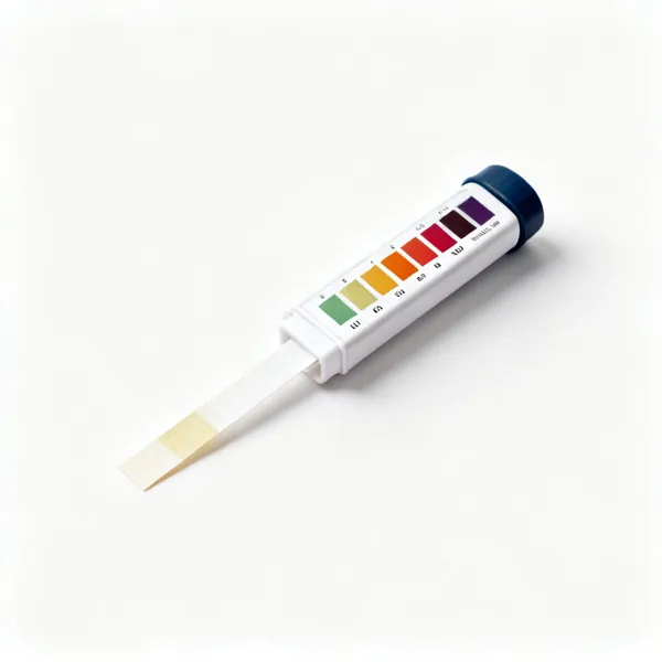 pH paper: PH indicator paper strips with a colour chart