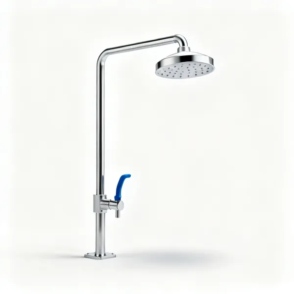 An emergency laboratory safety shower