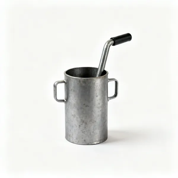 A heavy steel post driver sleeve with two side handles