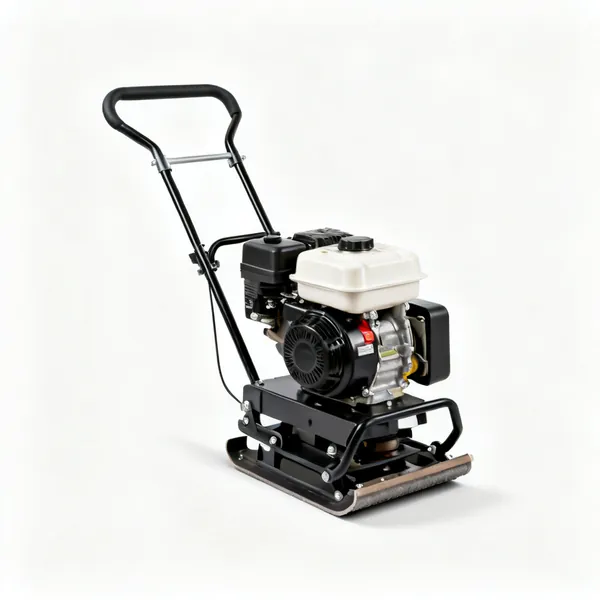 Plate compactor: A petrol powered vibrating compactor wacker plate with a handle