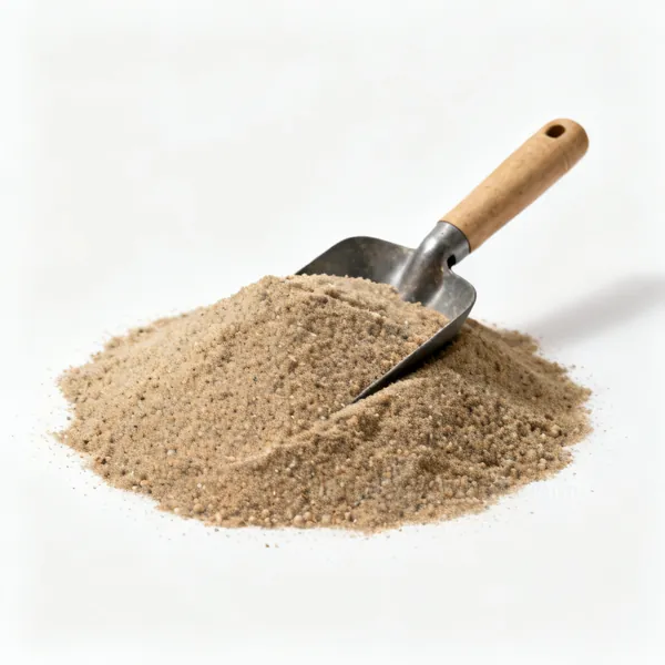 A pile of coarse sharp sand