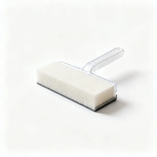 Sponge float: A rectangular sponge faced float with a plastic handle