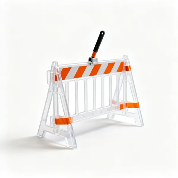 Barriers & tape: Plastic site safety barriers with tape