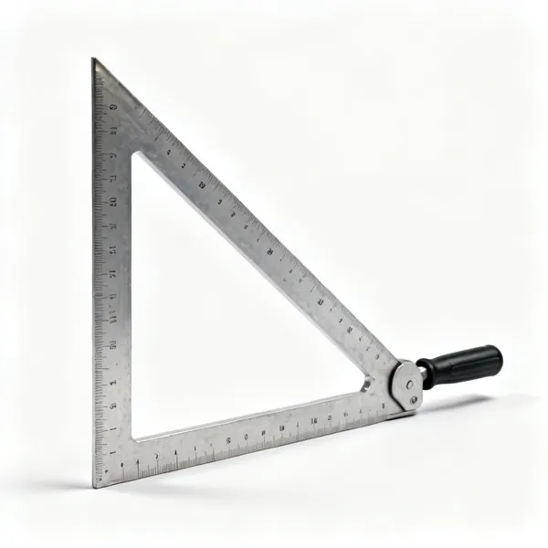 A large steel builder's square