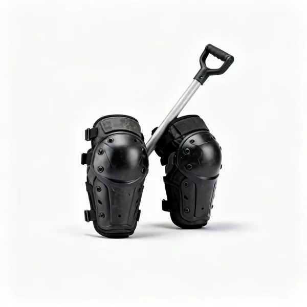 A pair of heavy duty knee pads