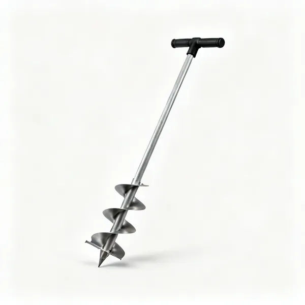 A twin blade post hole digger