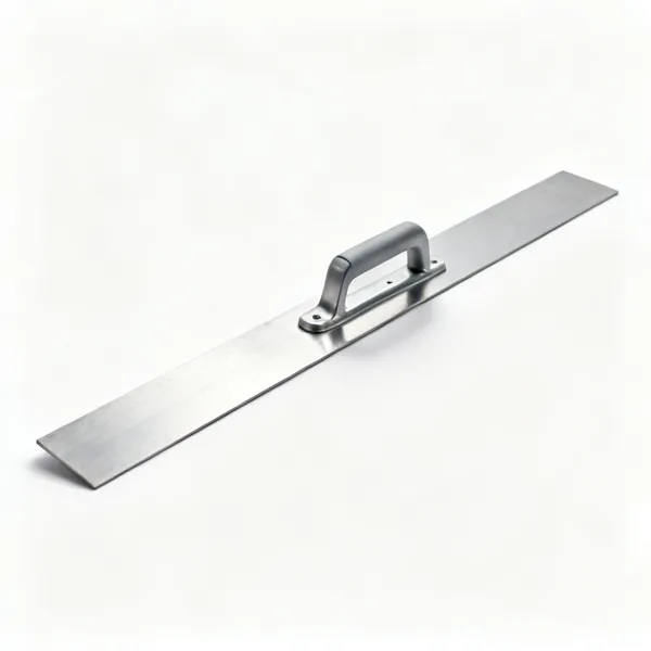 A long aluminium screed board
