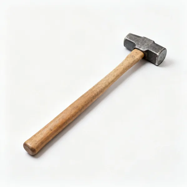 A long handled sledgehammer