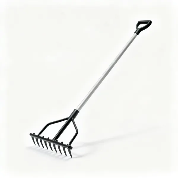A turfing iron with a long handle