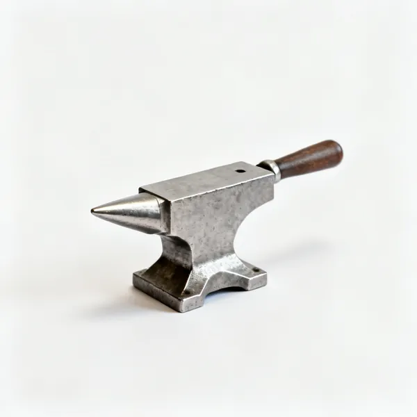 Steel anvil block: A small steel leatherworking anvil block