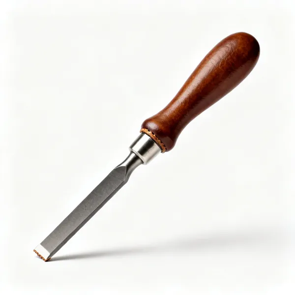 A leather edge creaser tool