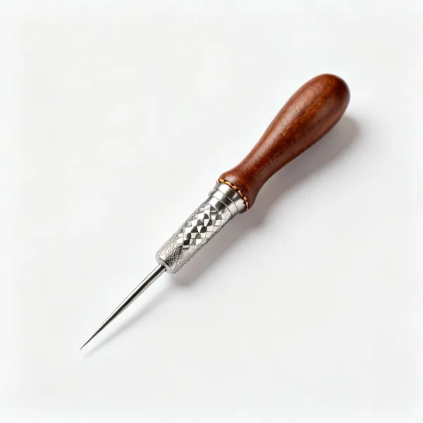 Diamond awl: A diamond leather stitching awl with a handle
