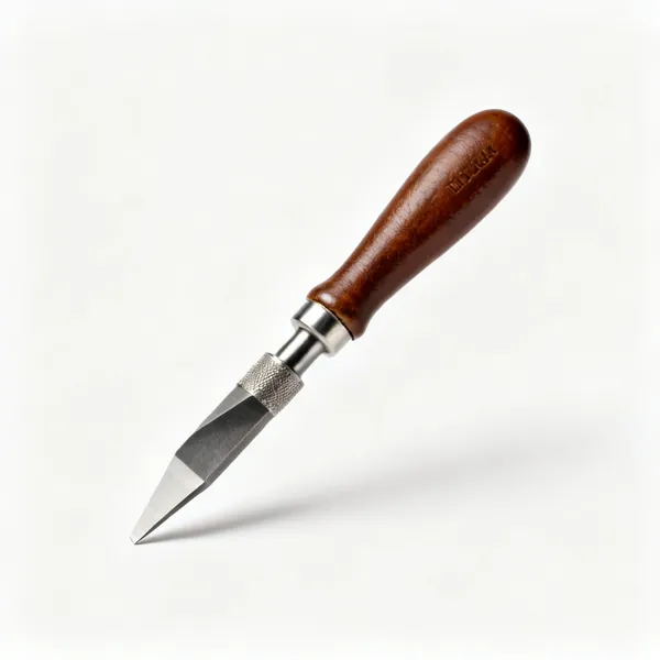A leather edge beveller tool