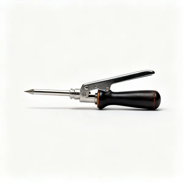 Heated creasing iron: A heated leather creasing iron tool