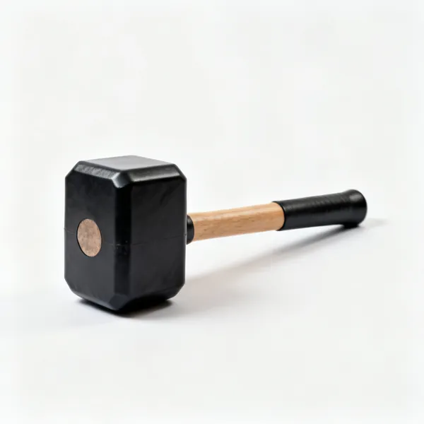 A leatherworking poly maul with a weighted head