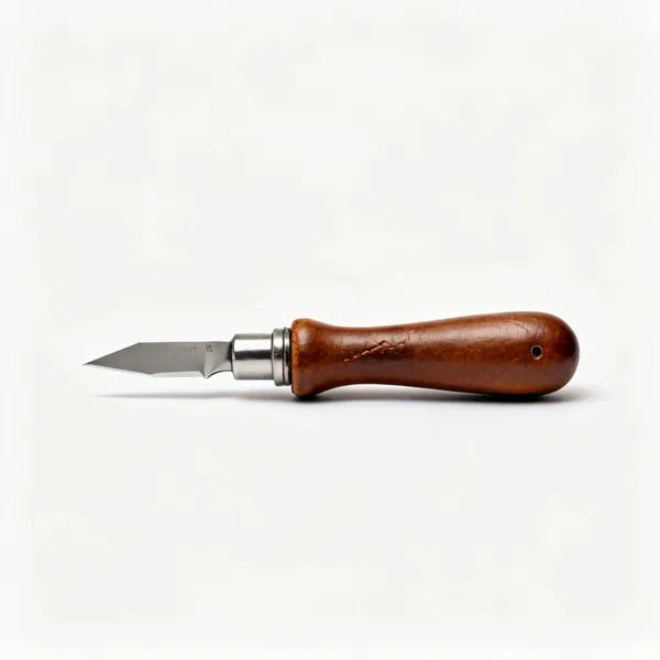A leather safety skiver tool with a blade