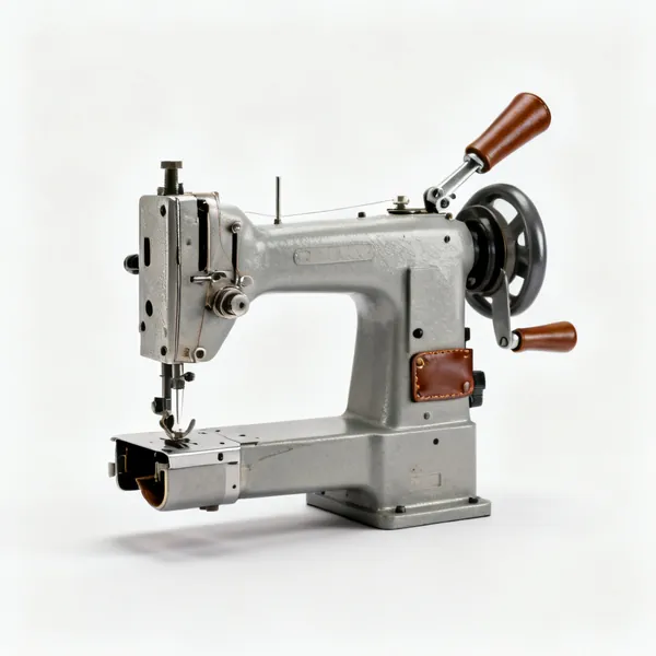 An industrial leather sewing machine