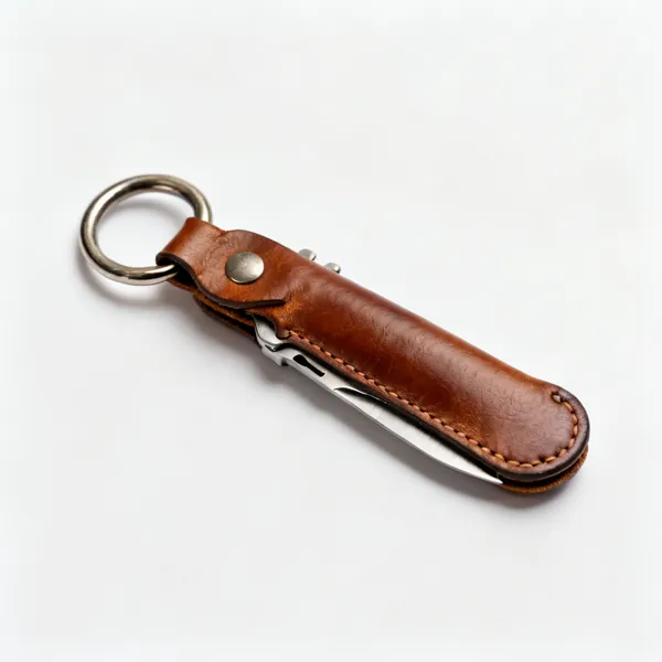 A leather swivel knife with a yoke