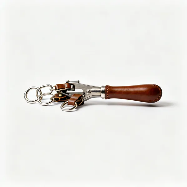 Zips & hardware: Leather bag hardware including D rings and clasps