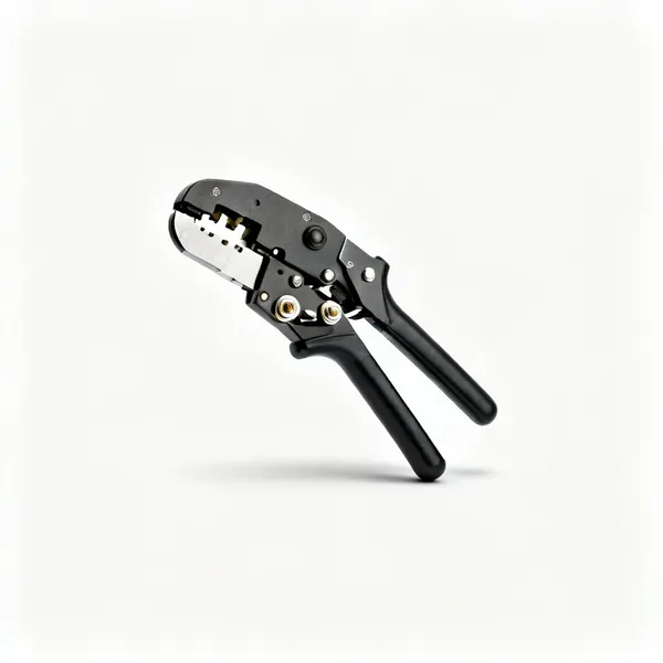 A ratchet crimping tool with terminals