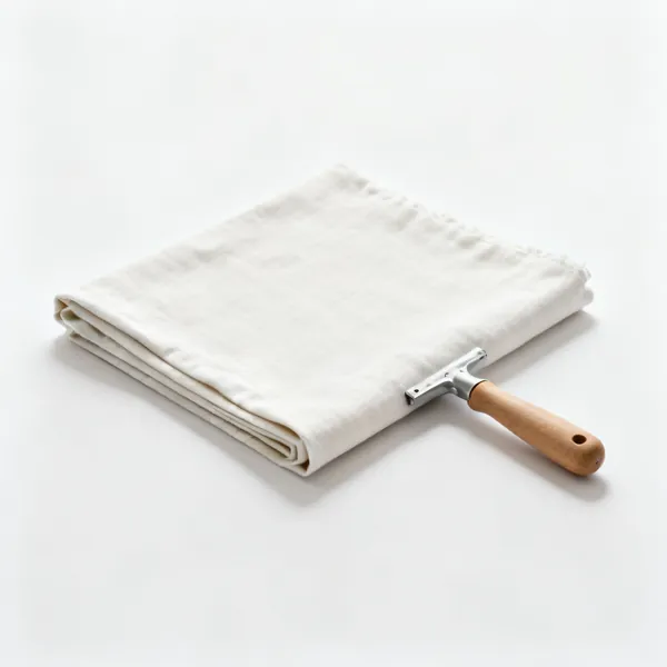 Dust sheets: A folded canvas dust sheet