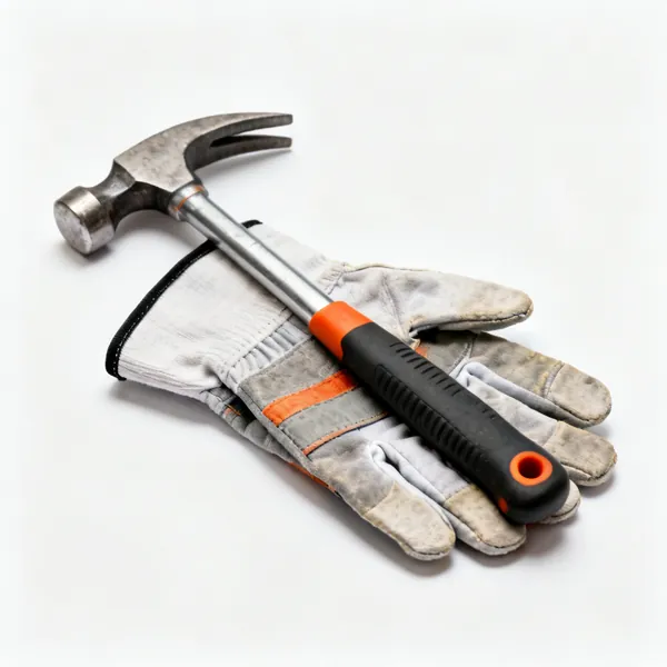 A pair of work gloves