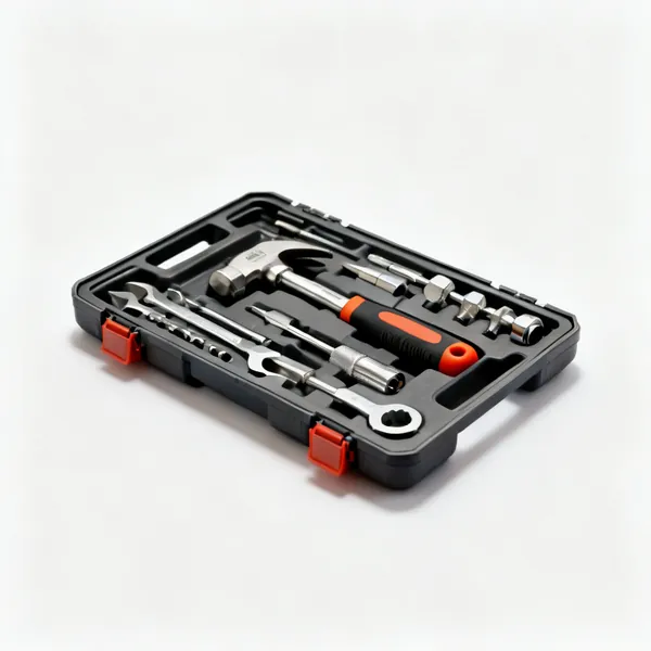 An organised hard tool case with tools